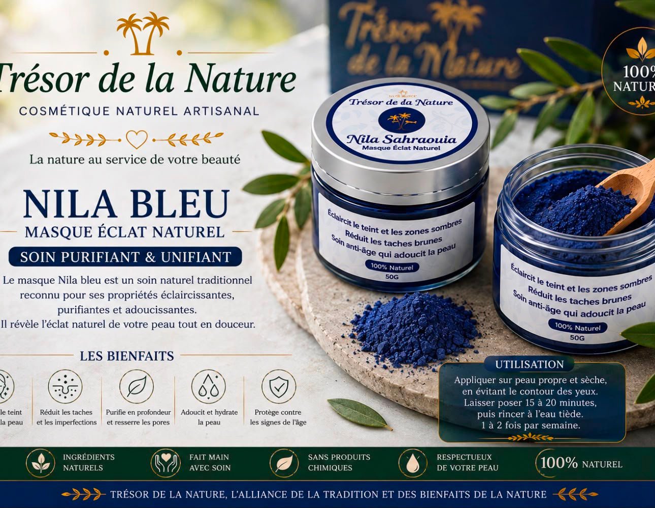 Masque NILA BLEU